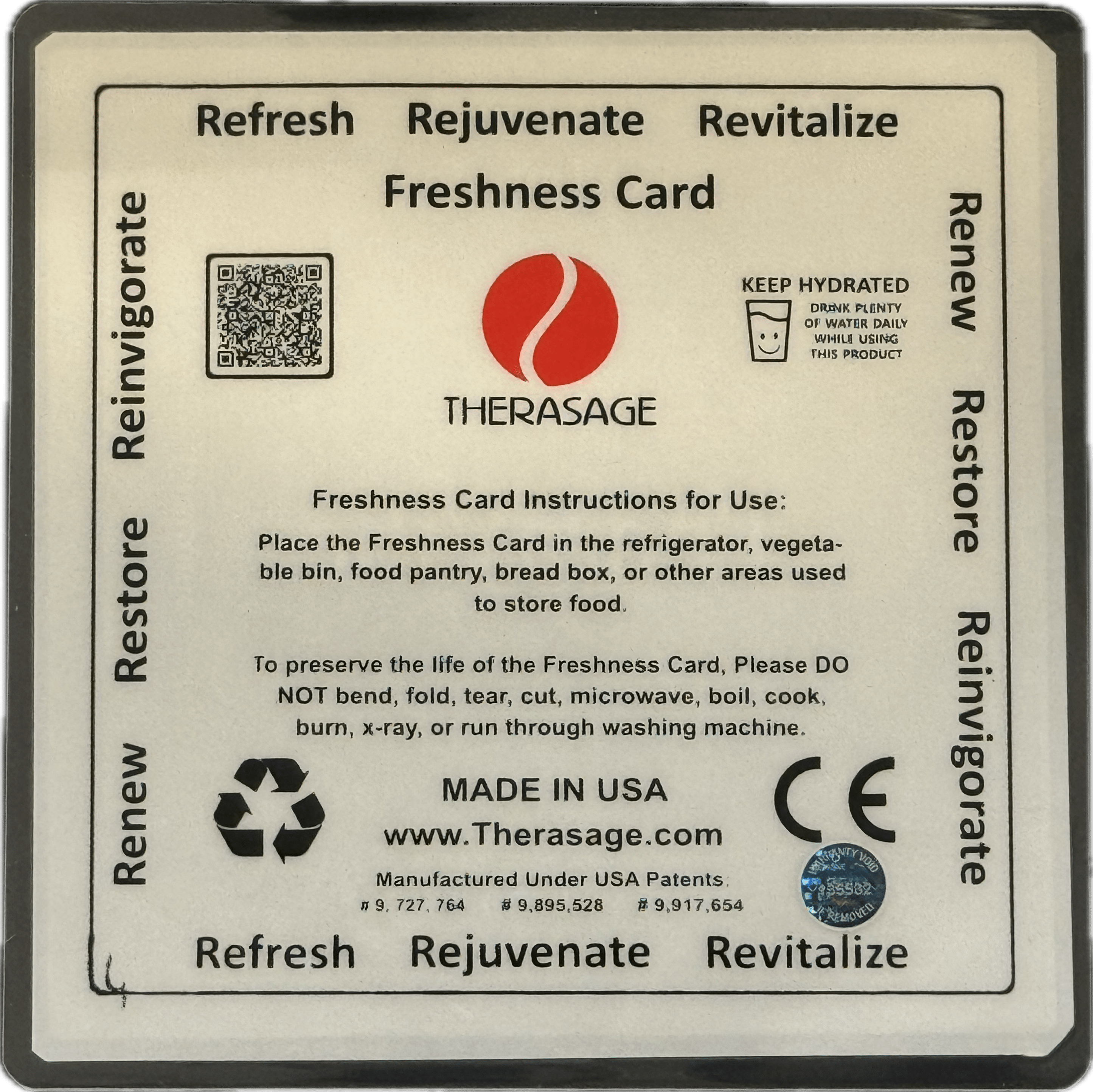 Therasage Therasage TheraVibe - 6x6 Card - Freshness THVIB-FRESH