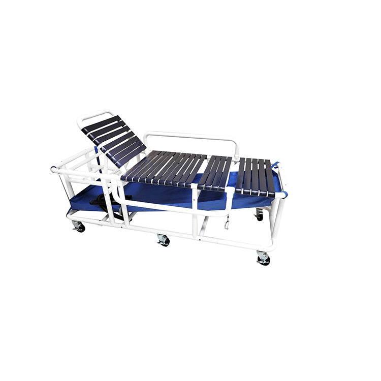 Mor-Medical Deluxe New Era Patented Infection Control Soft Touch Shower Gurney with Elevated Head Section, 450 lbs wt capacity