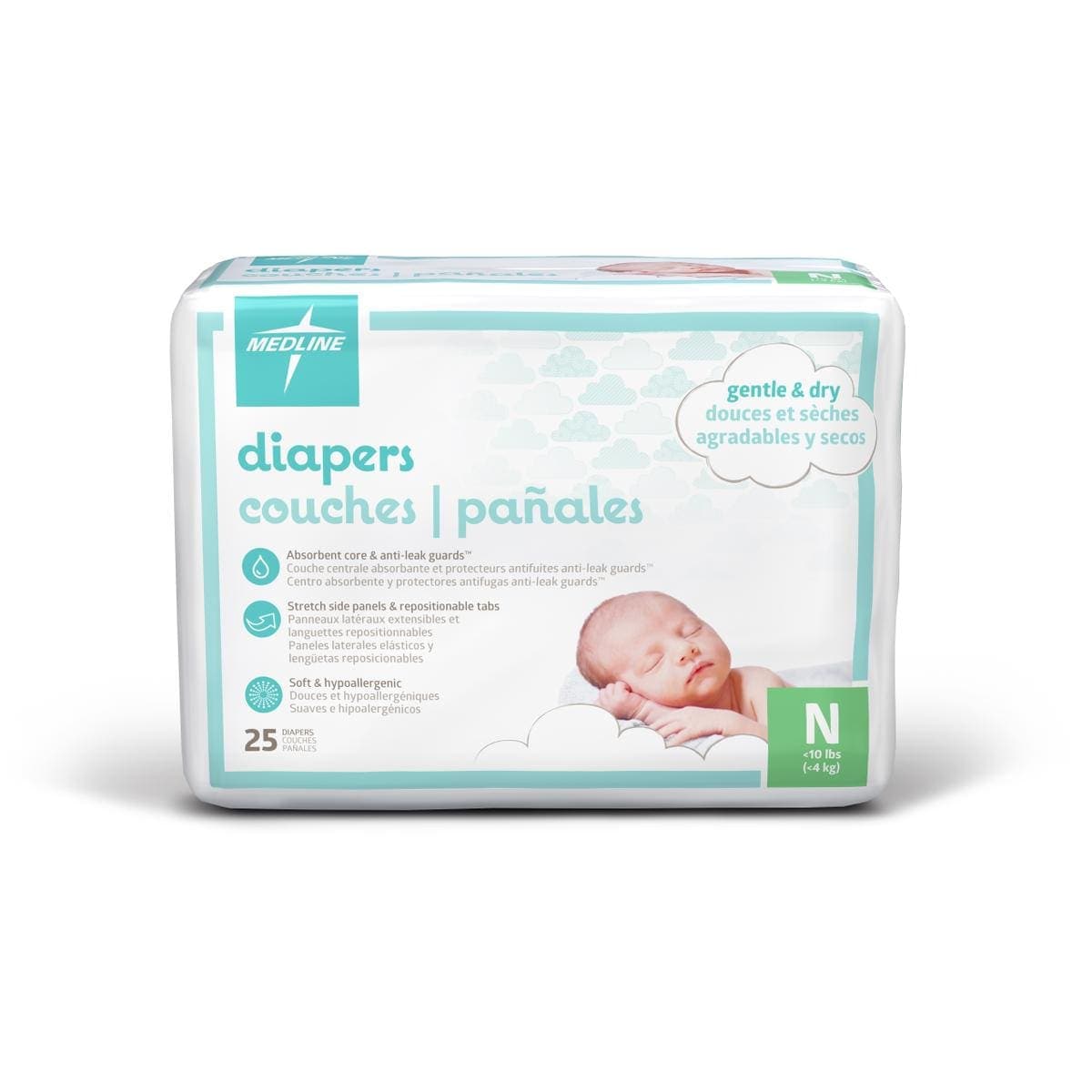 Medline Medline Disposable Baby Diapers MBD200N