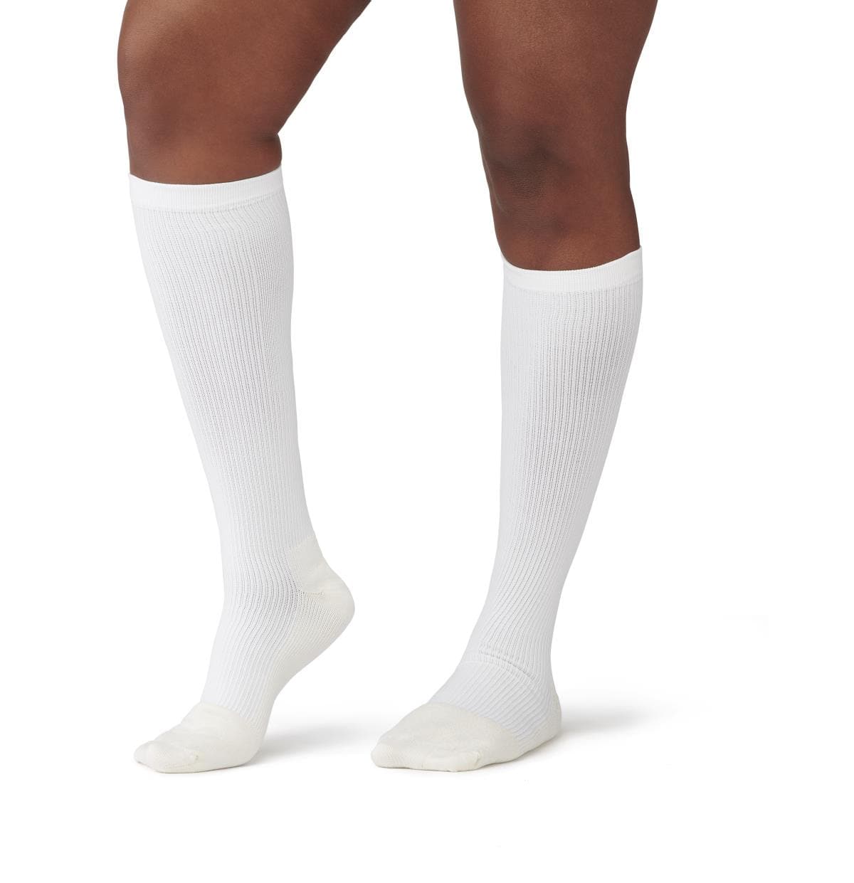 Medline Medline CURAD Knee 15-20mmHg Cushioned Compression Socks MDS1715AWH