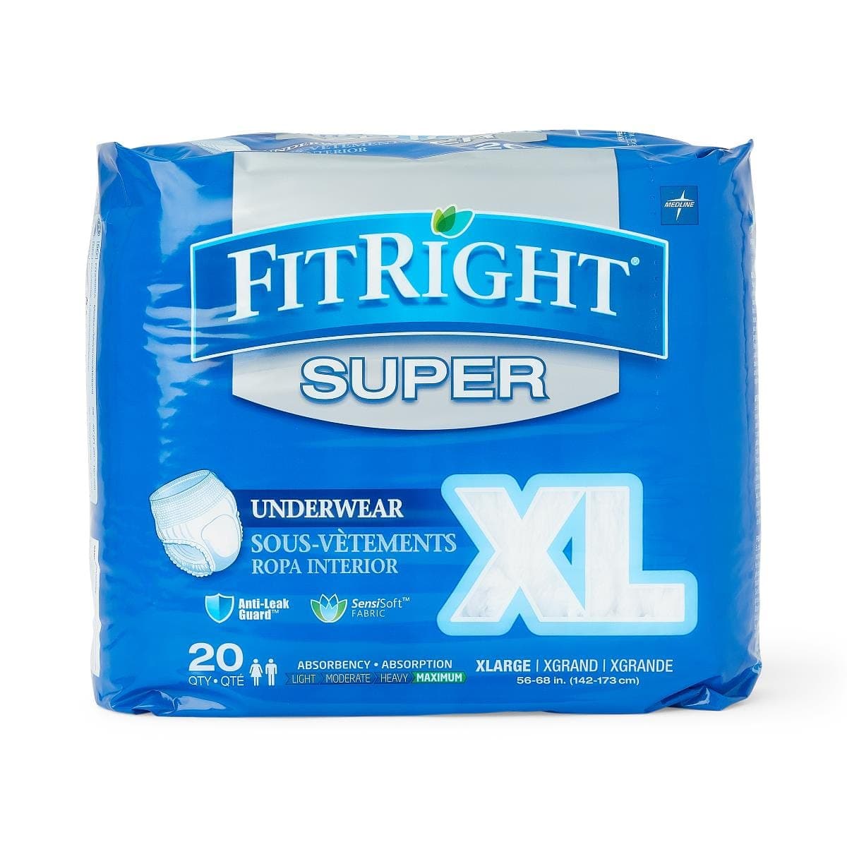 Medline Medline FitRight Super Adult Incontinence Underwear FIT33600AZ