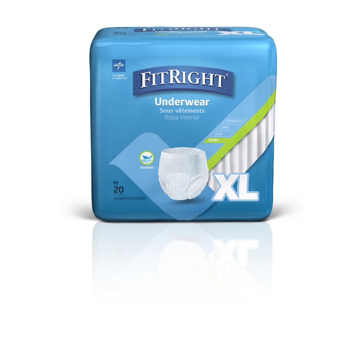 Medline Medline FitRight Extra-Protective Underwear MSC13600A